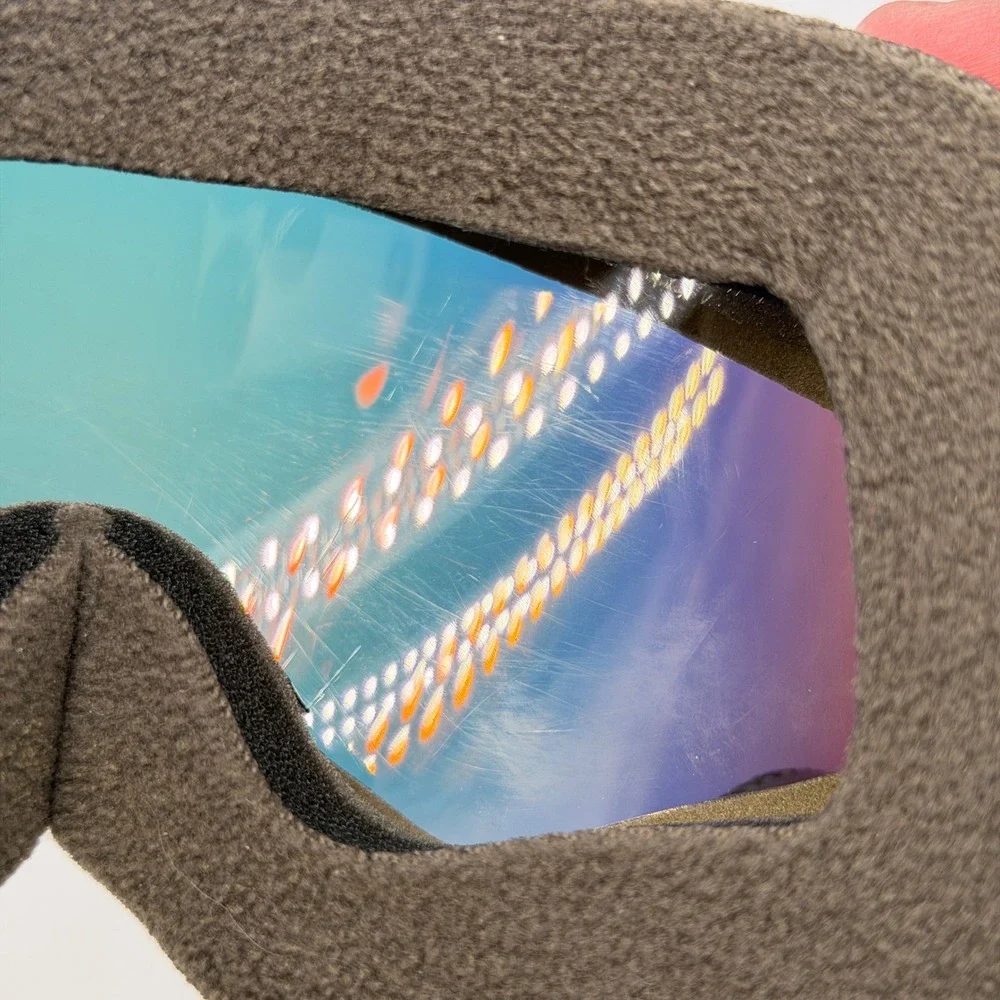 Oakley Splice Snow Goggles Black Frame Fire Iridium Polarized Lens Ski Snowboard